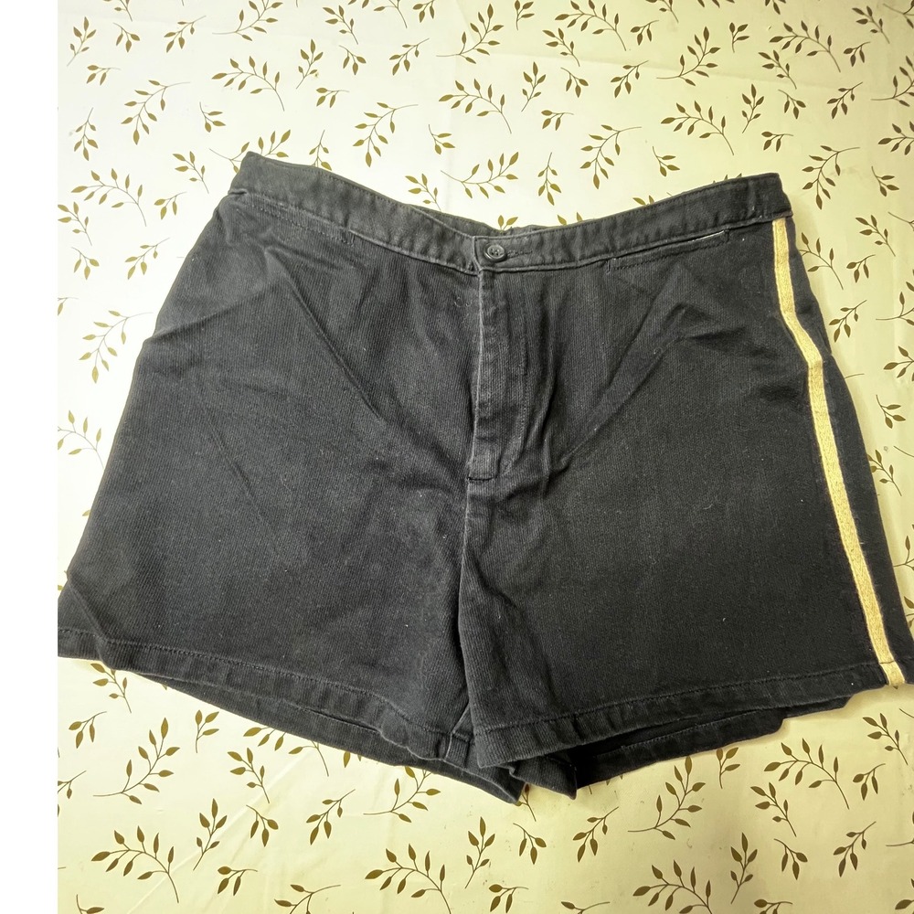 Aeropostale Navy Blue Cotton Side Stripe Shorts Vintage Style Womens 10 30"